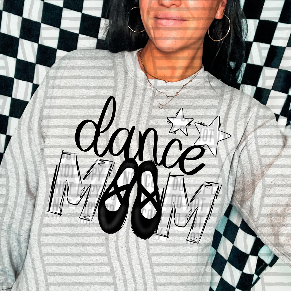 dance mom white stars (Caplinger) DTF transfer