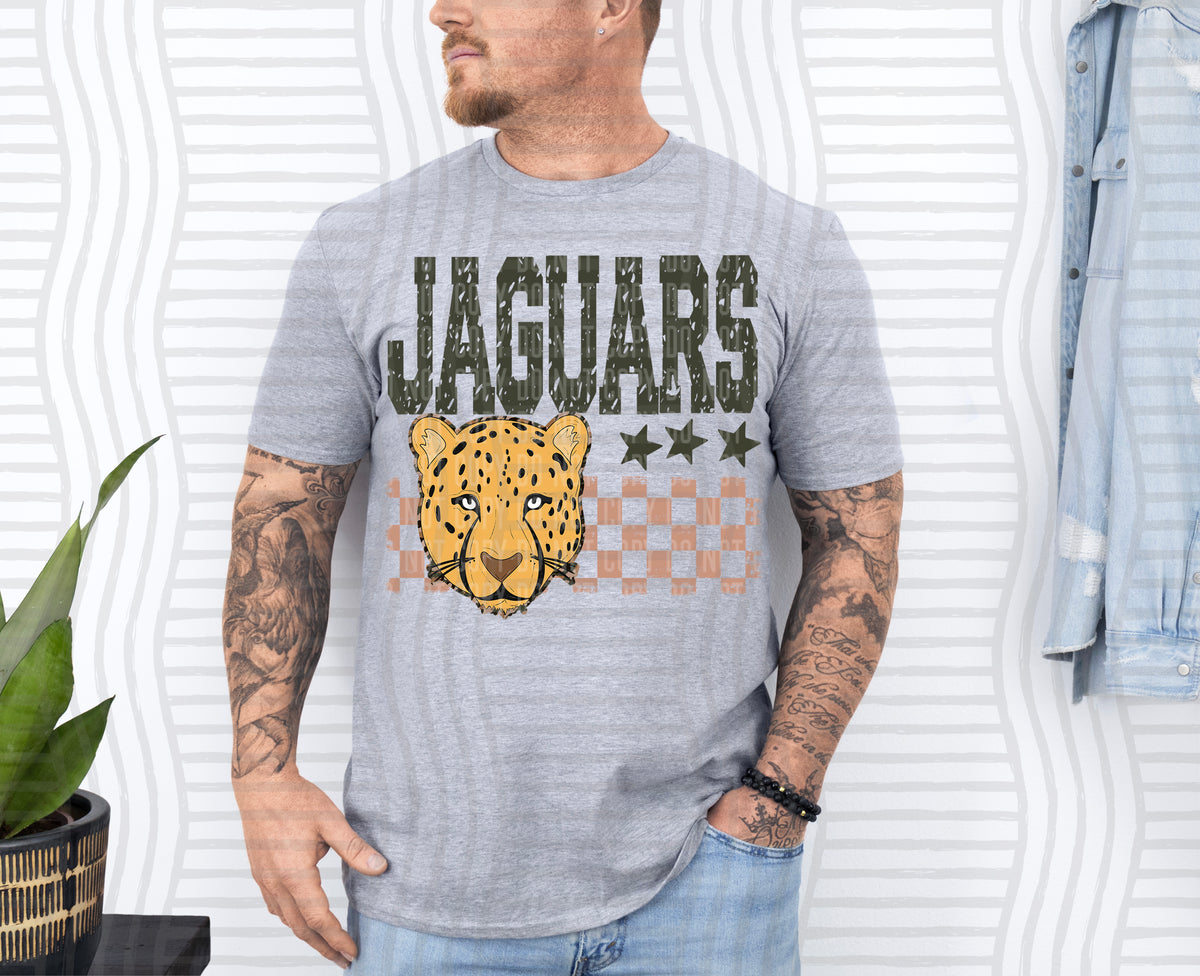 Jaguars Tan Checker (Caplinger) DTF Transfers