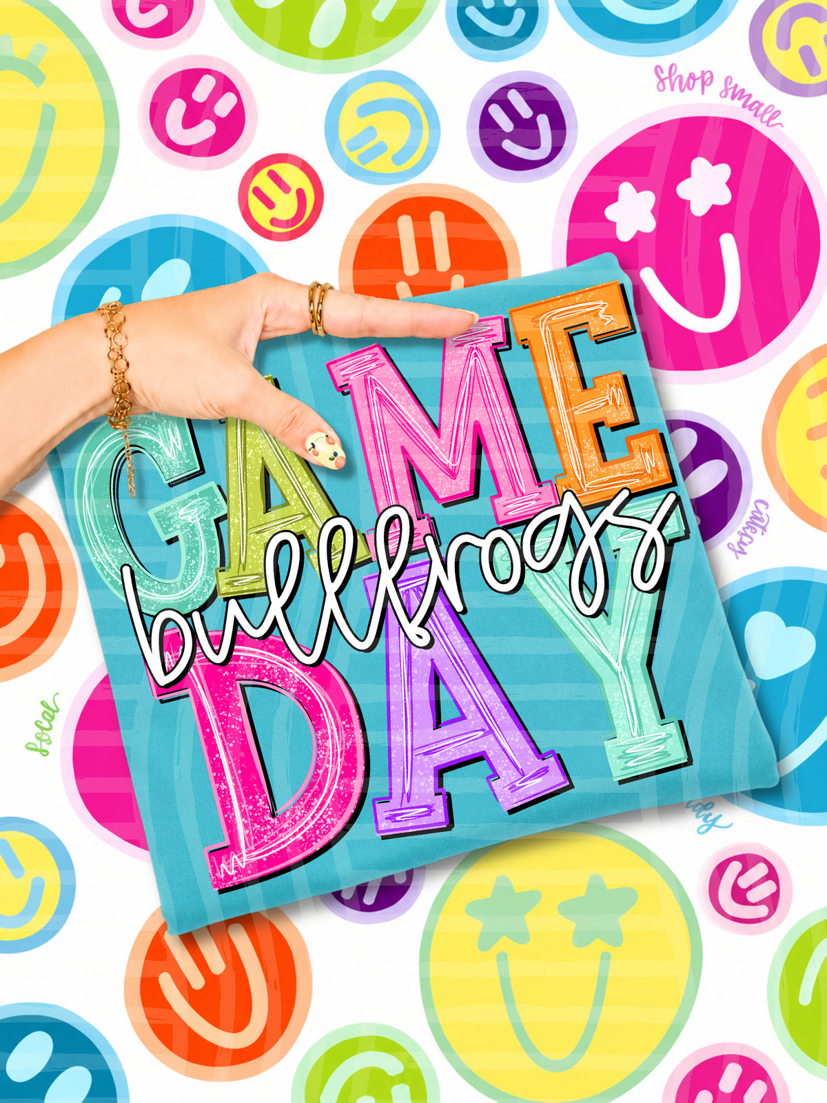 bullfrogs simply colorful game day (caplinger) DTF Transfer