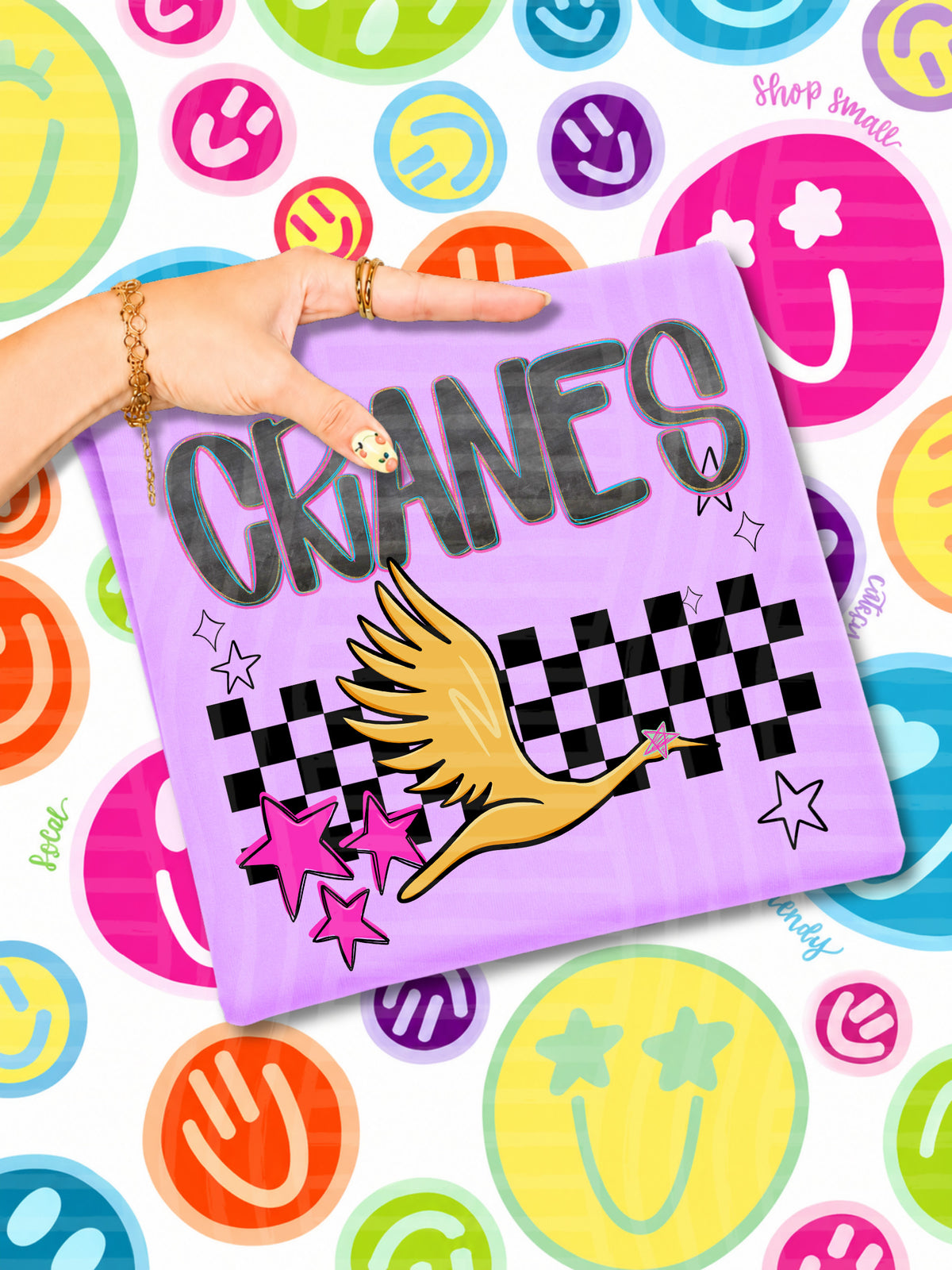 cranes starry eyed checks (CAPLINGER) DTF Transfer