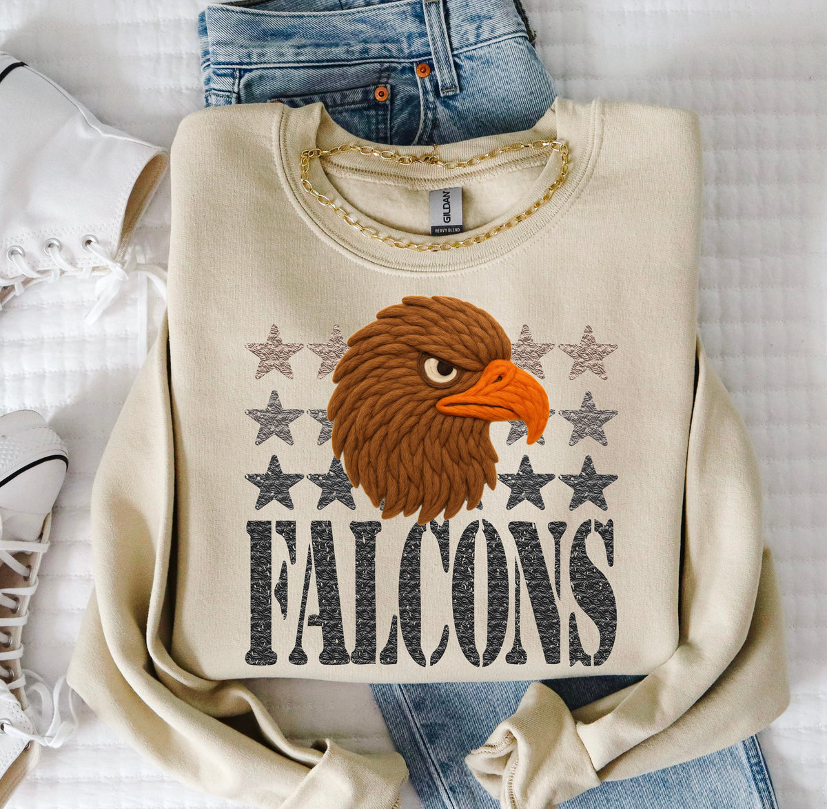 Falcons Yarn Mascot (S&G) DTF transfer