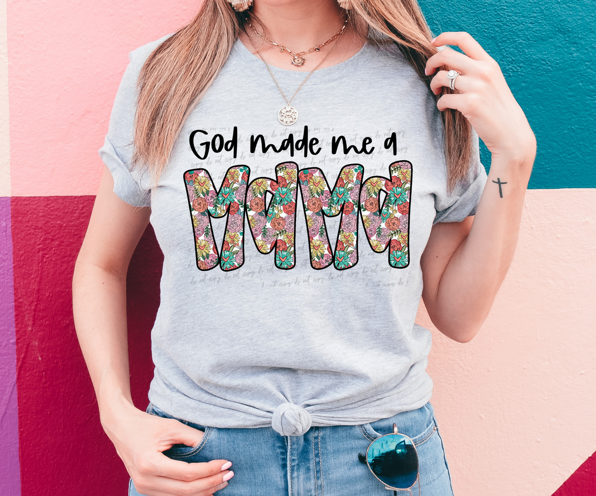 God made me a mama florals 28775 DTF Transfer