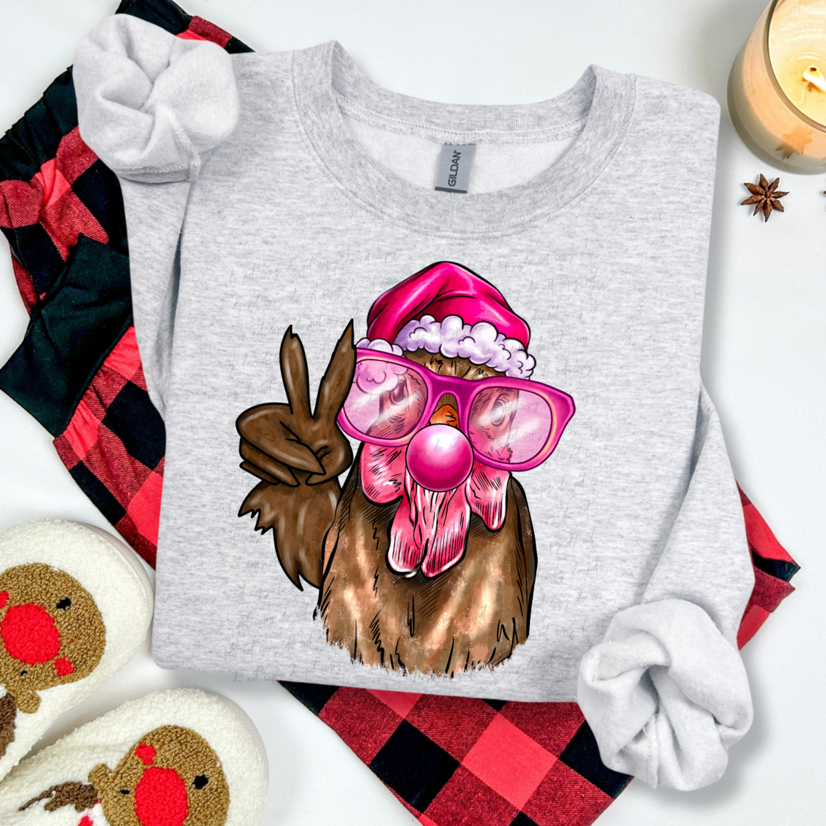 Chicken Christmas (RD) DTF Transfer