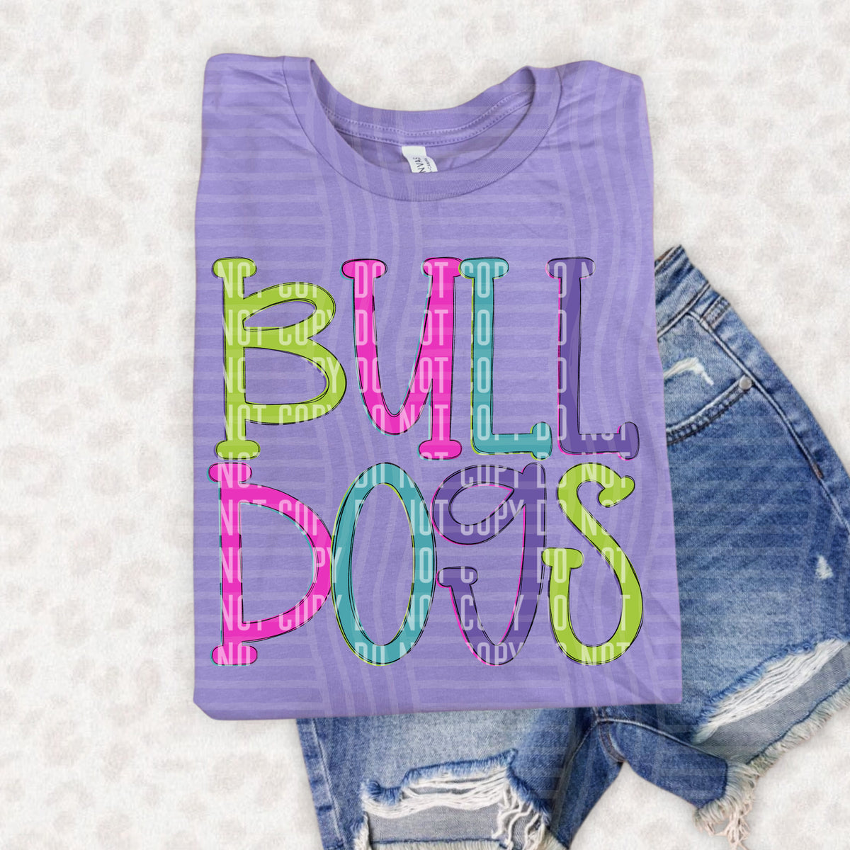 Bulldogs Rainbow Bold Mascot (Caplinger) DTF Transfer