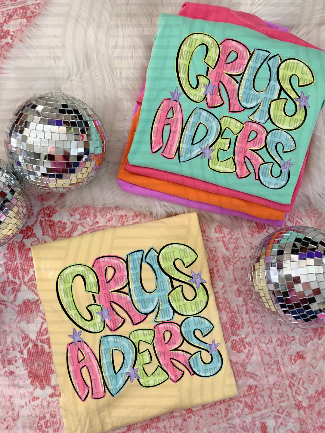 Crusaders Glittery & Preppy Mascots (Caplinger) DTF transfer