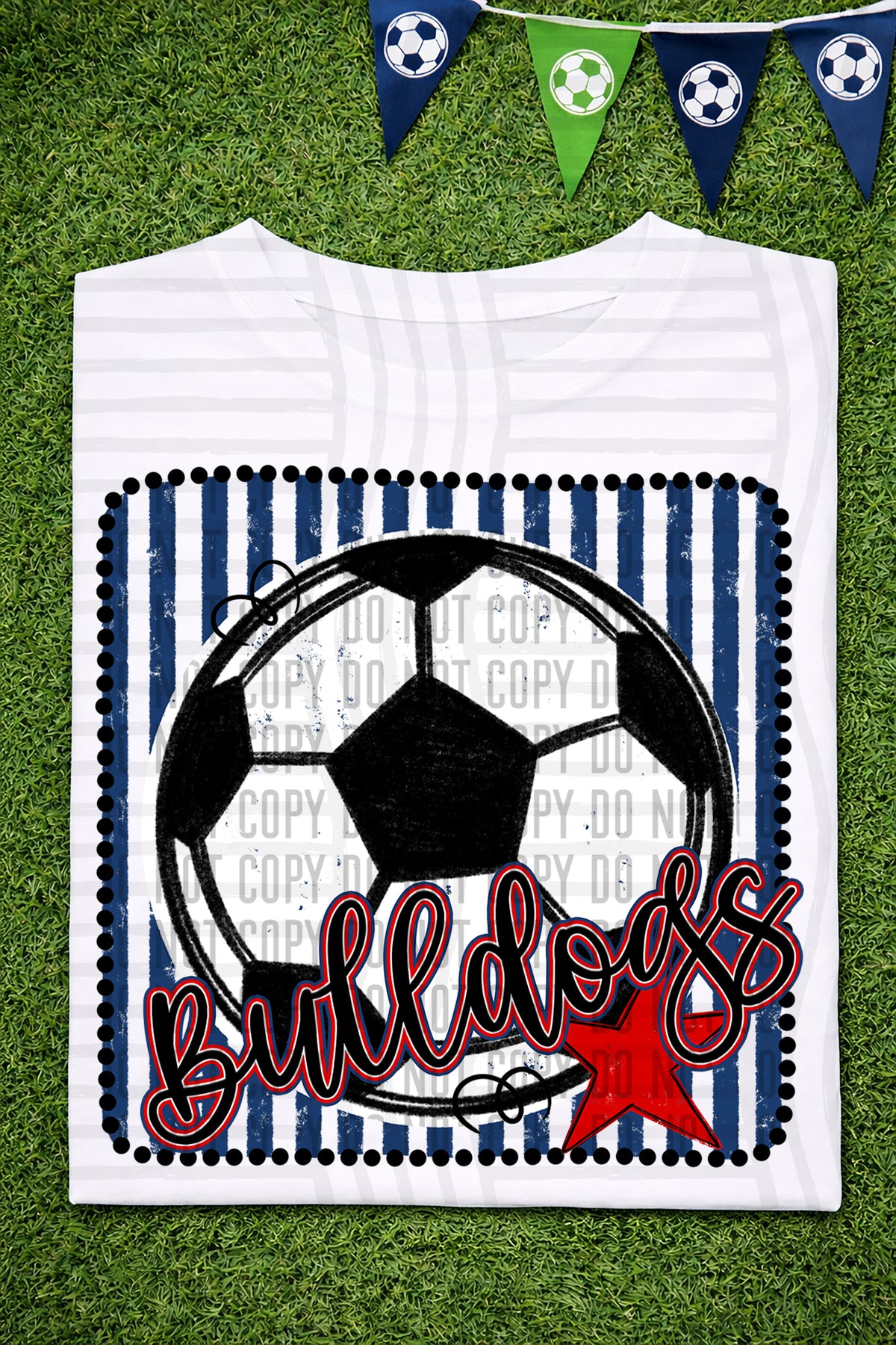 Bulldogs RWB Framed (Caplinger) DTF transfer