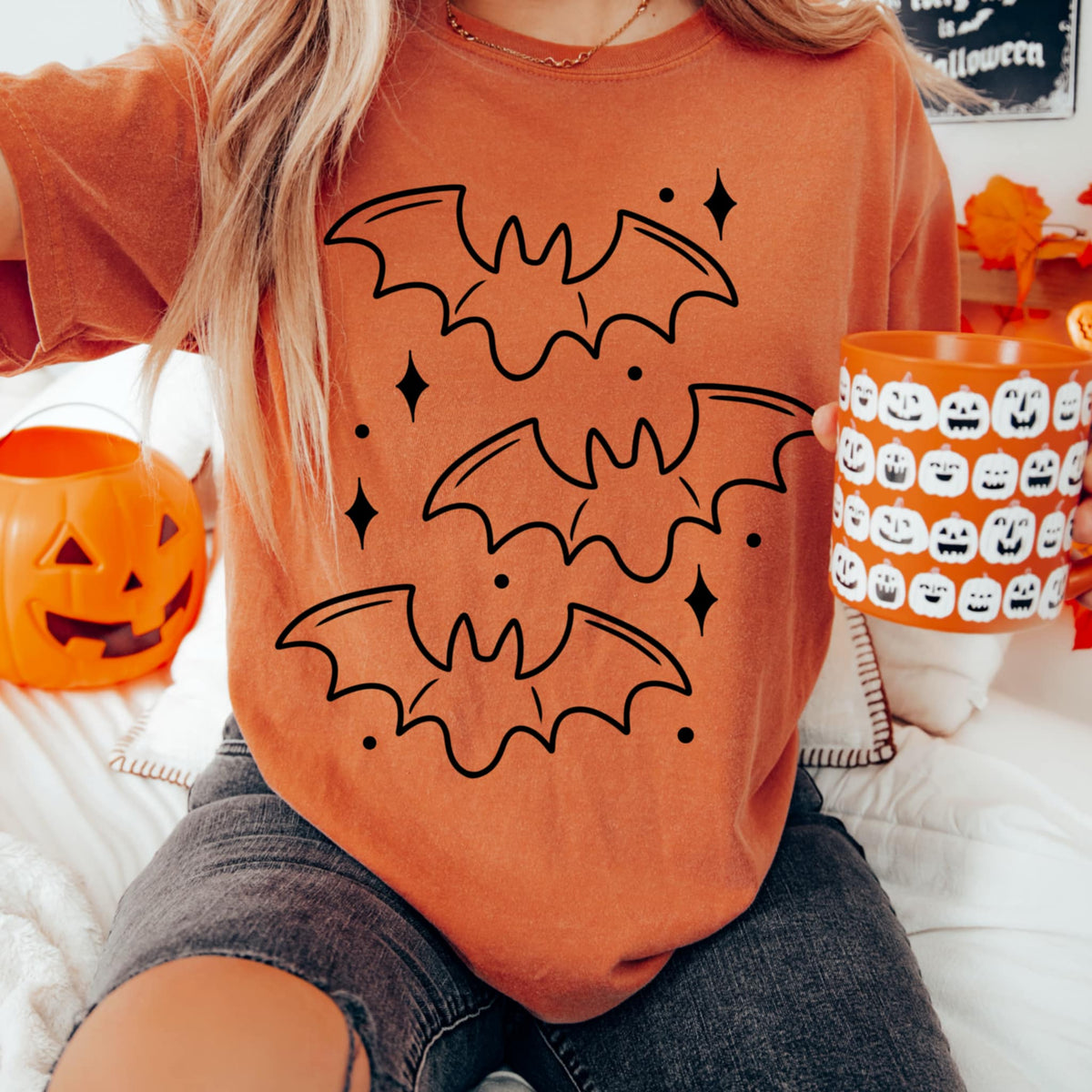 Flying Bats BLACK CMD DTF transfer