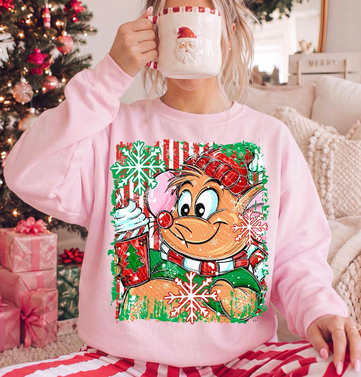 Christmas Gus Christmas background (AG) Sunday Special DTF transfer