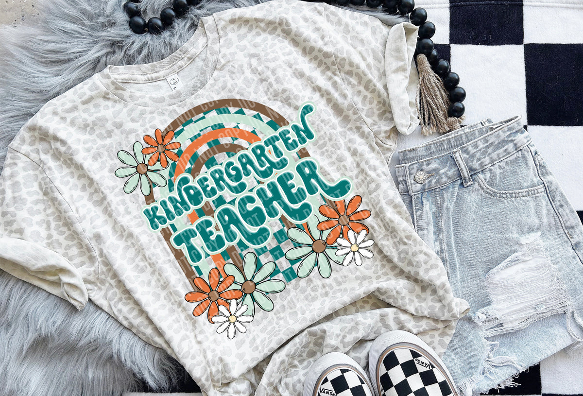 Kindergarten teacher Floral Arch 49537 DTF transfers
