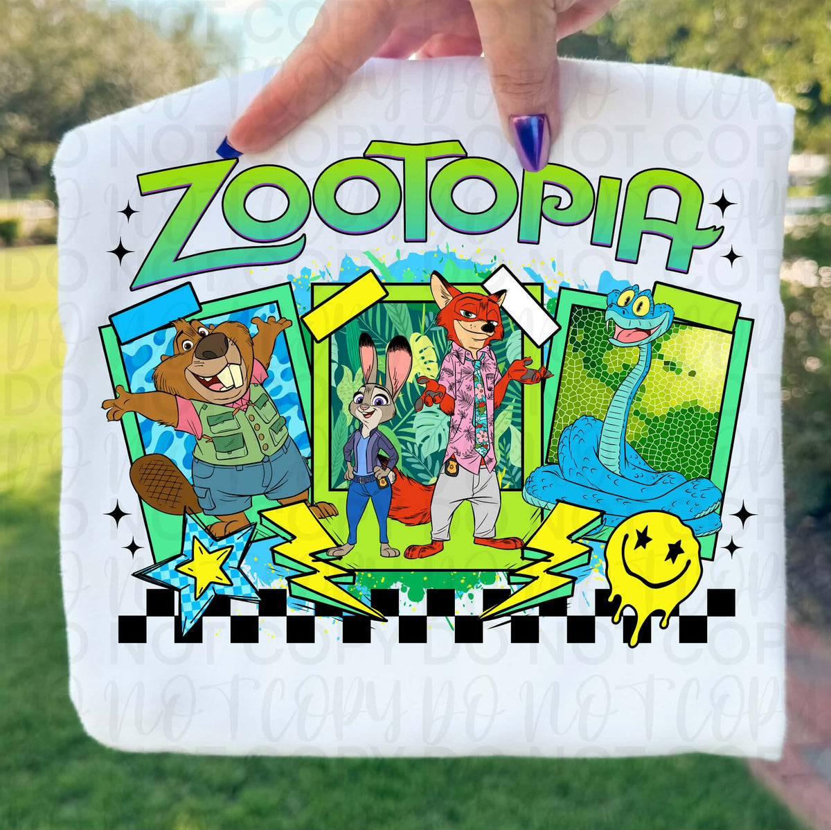 Zoo animals Polaroids (UAC) DTF Transfer