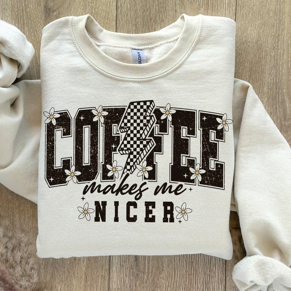 Coffee makes me nicer 50999 DTF transfer