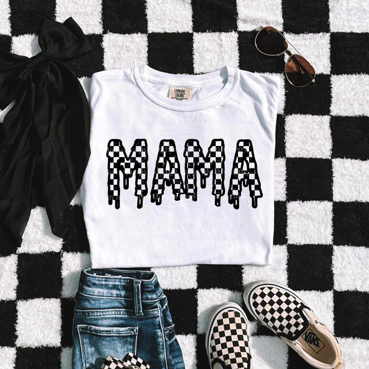 Mama checkered (CSC) 77245 DTF transfer