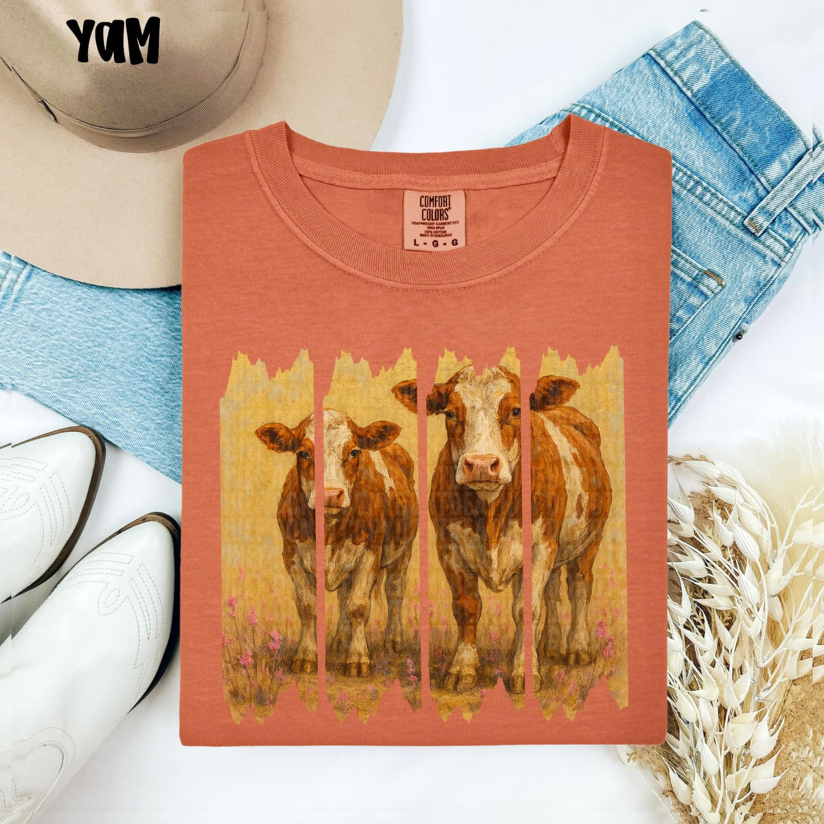 Brown cows (SDD) 99296 DTF transfer