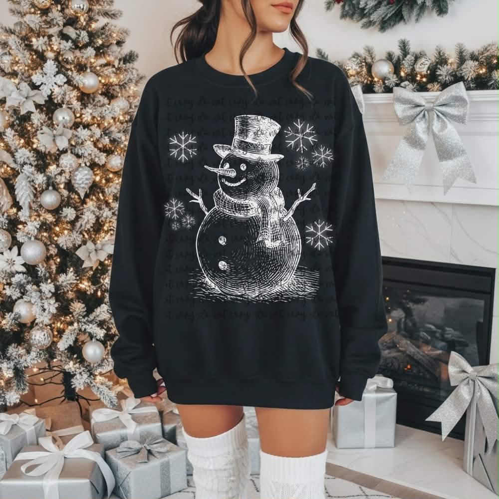 Snowman WHITE (parker) DTF transfer