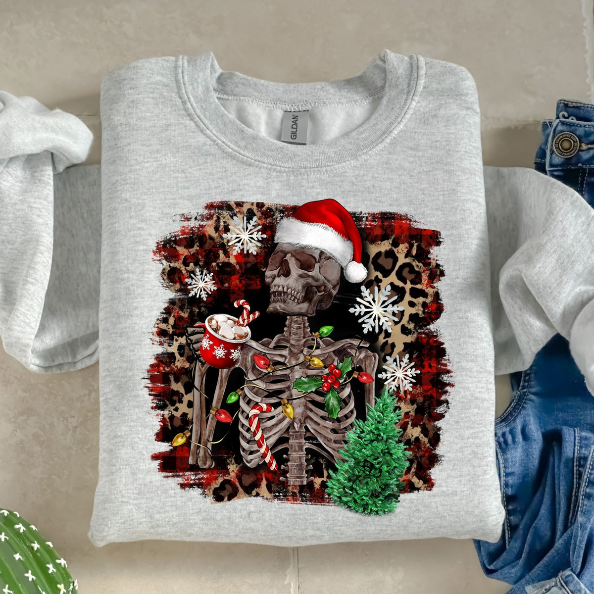 Skeleton with coffee-38525-DTF transfer