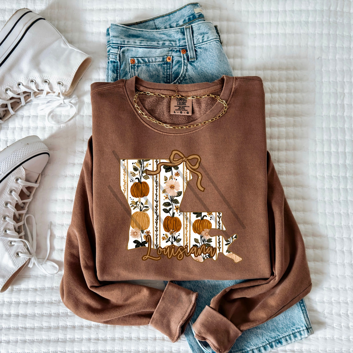 Louisiana fall pumpkin state (MZ) 113600 DTF Transfer