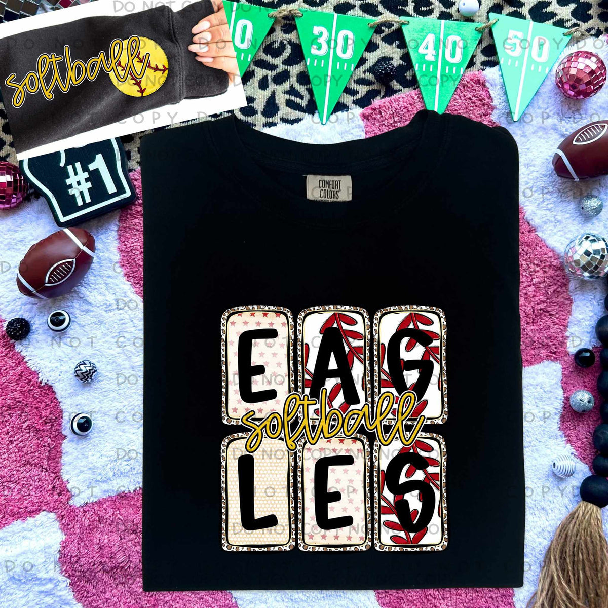 Eagles Softball FRONT (Caplinger) 82795 DTF transfer