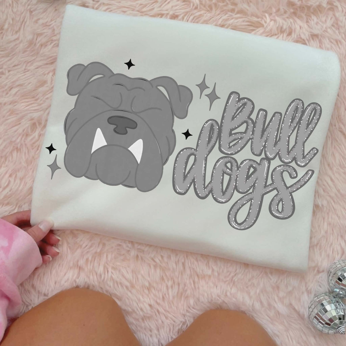 Bulldogs gray cursive (CMD) DTF transfer