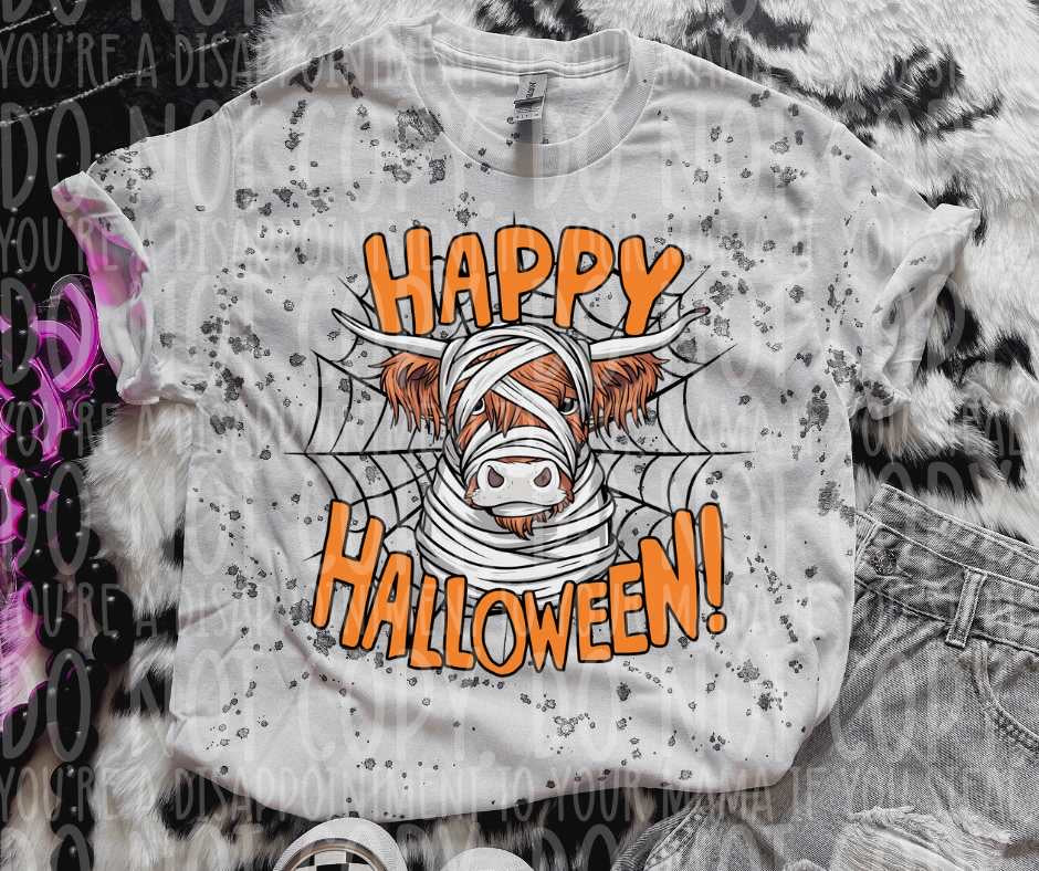 Happy Halloween mummy cow (vintage) 53768 DTF transfer