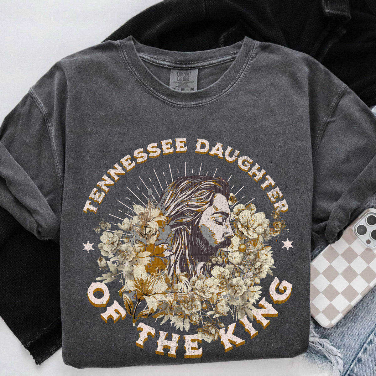 Tennessee daughter of the king cream font 95478 DTF transfer