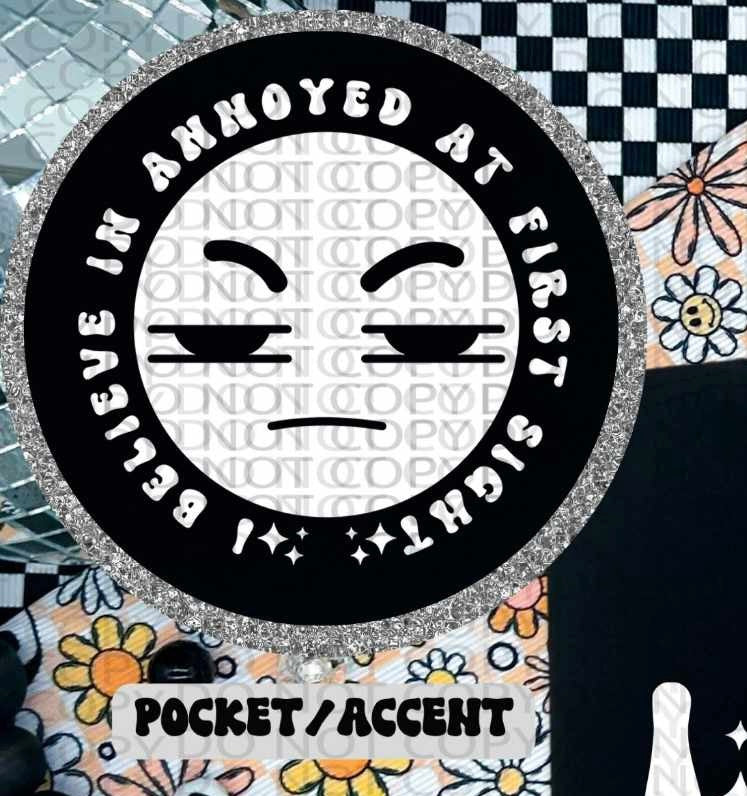 I believe in annoyed at first site WHITE pocket (HW) 84643 DTF transfer