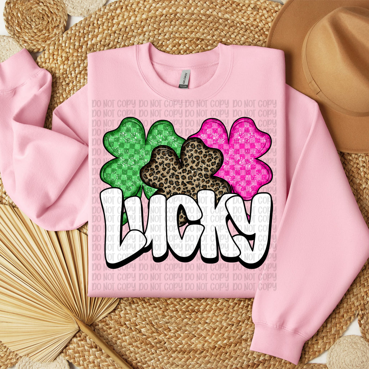 Lucky clovers (white text) (VP) DTF transfer