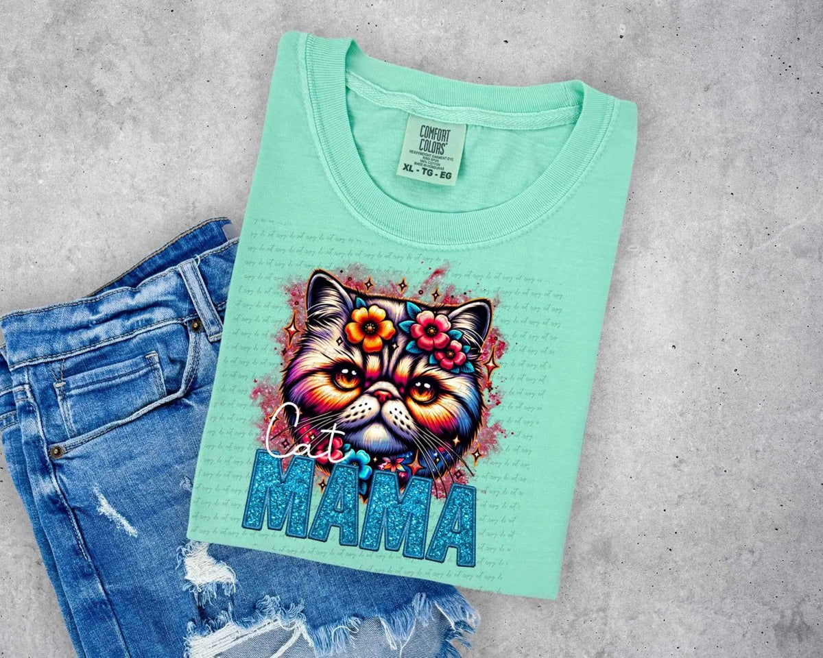 Exotic Short Hair Cat Mama 13870 DTF transfer