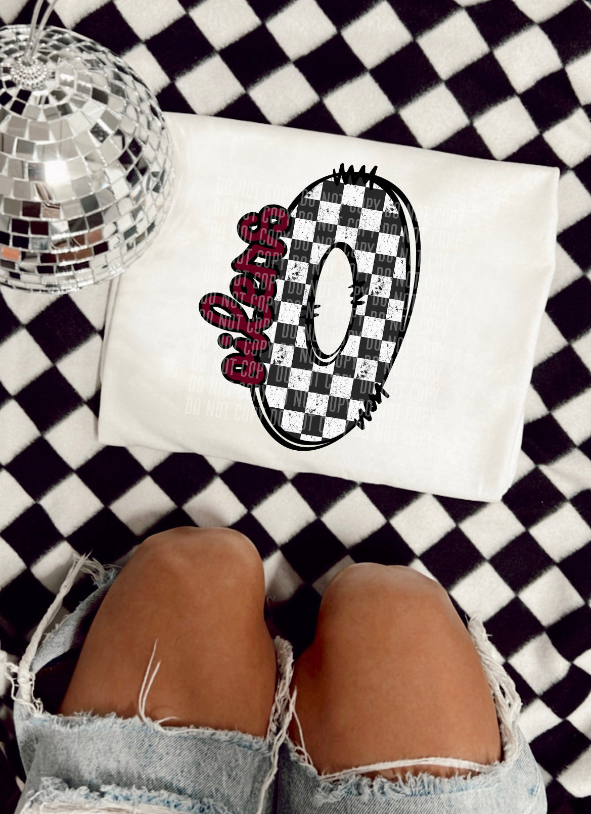 Checkered Mascot Oilers 30816 DTF transfers