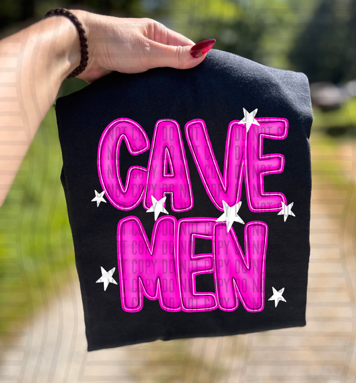 Cavemen Pink And Preppy Split 112869 DTF transfer