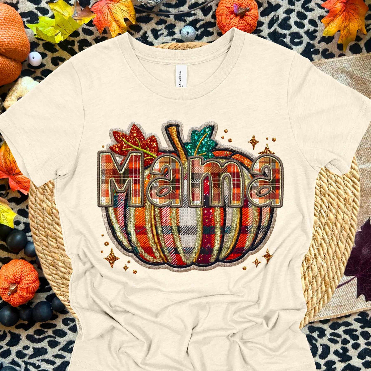Mama plaid pumpkin (HW) 62490 DTF transfer