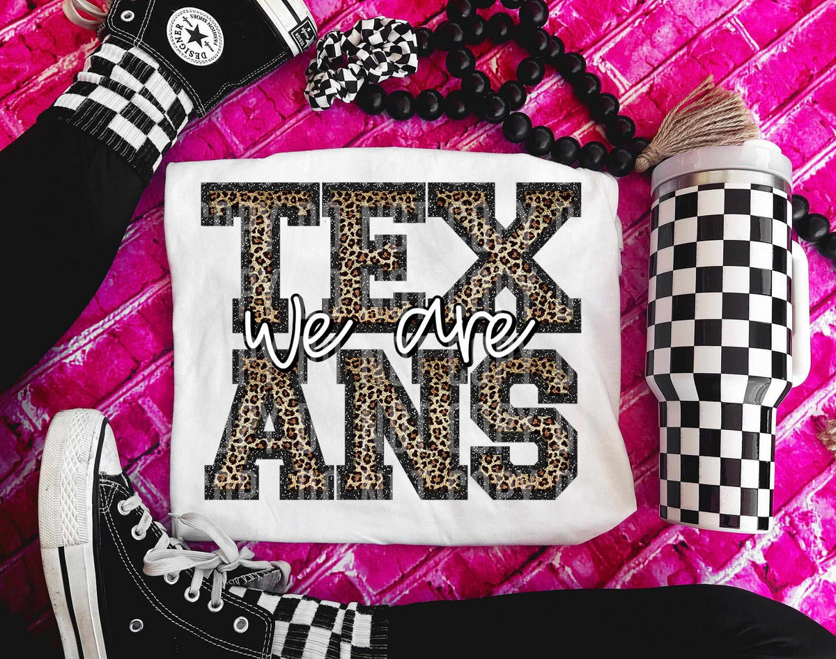 We are Texans leopard filled (caplinger) 70956 DTF transfer