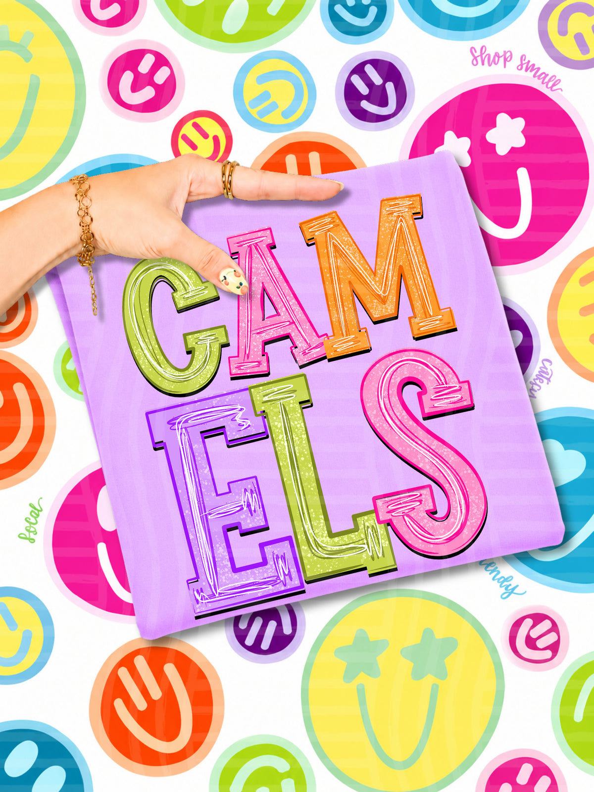 camels simply colorful stacked (Caplinger) DTF Transfer