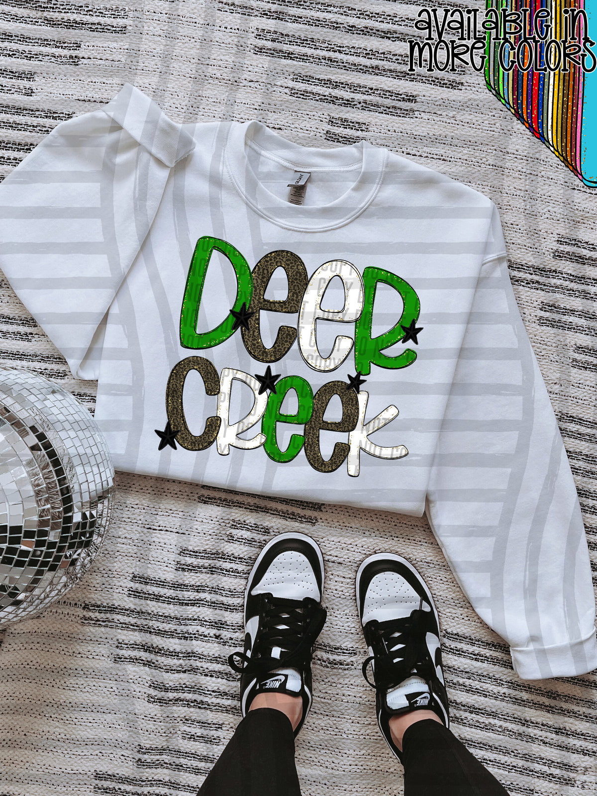 green, gray and white, deer creek stacked (Caplinger) DTF Transfer
