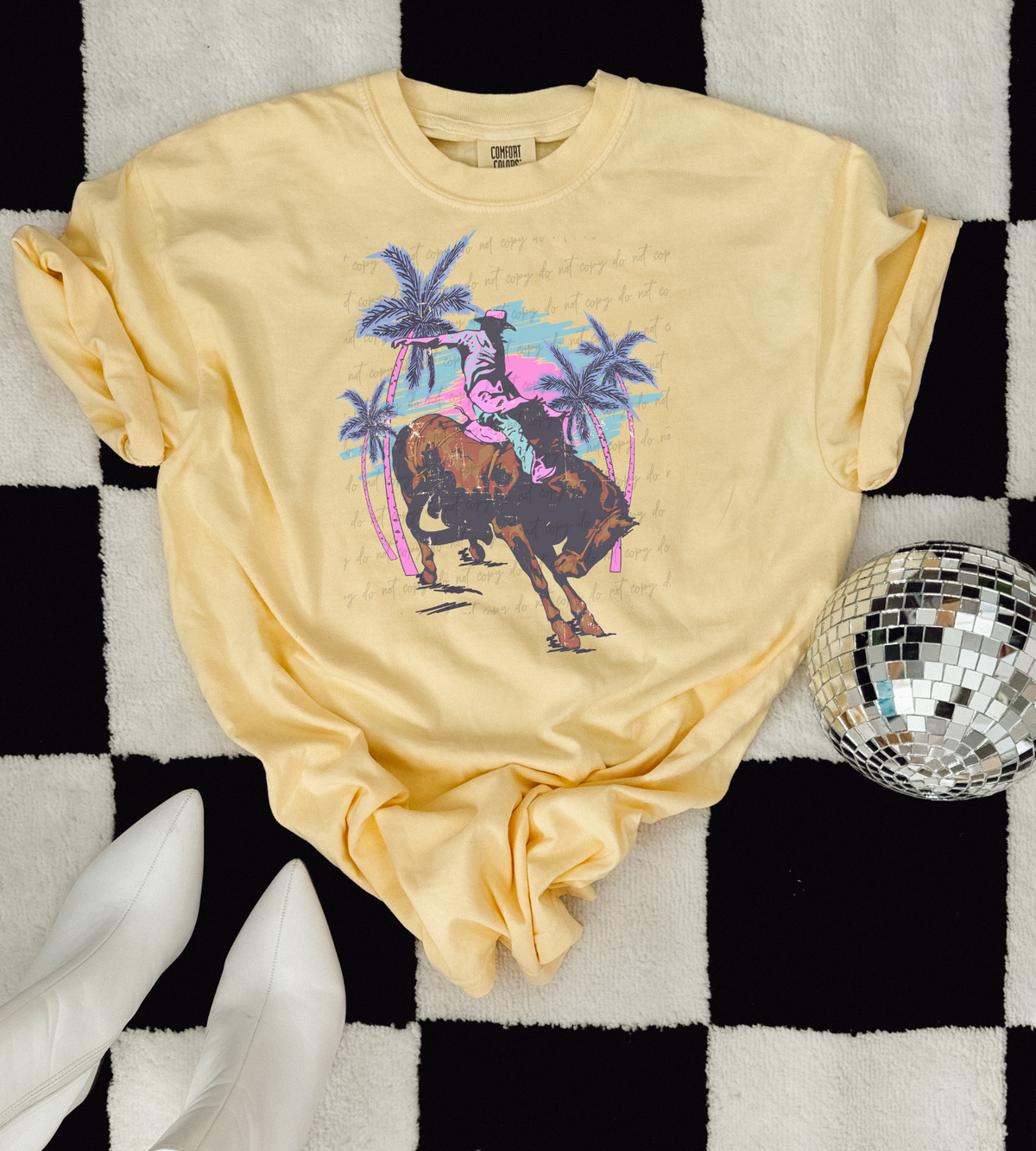 Palm trees cowgirl 28749 DTF Transfer