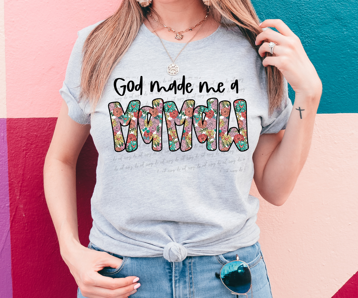 God made me a mamaw florals 28774 DTF Transfer