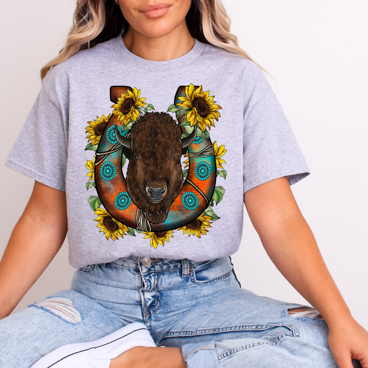 Buffalo Horseshoe (RD) DTF Transfer