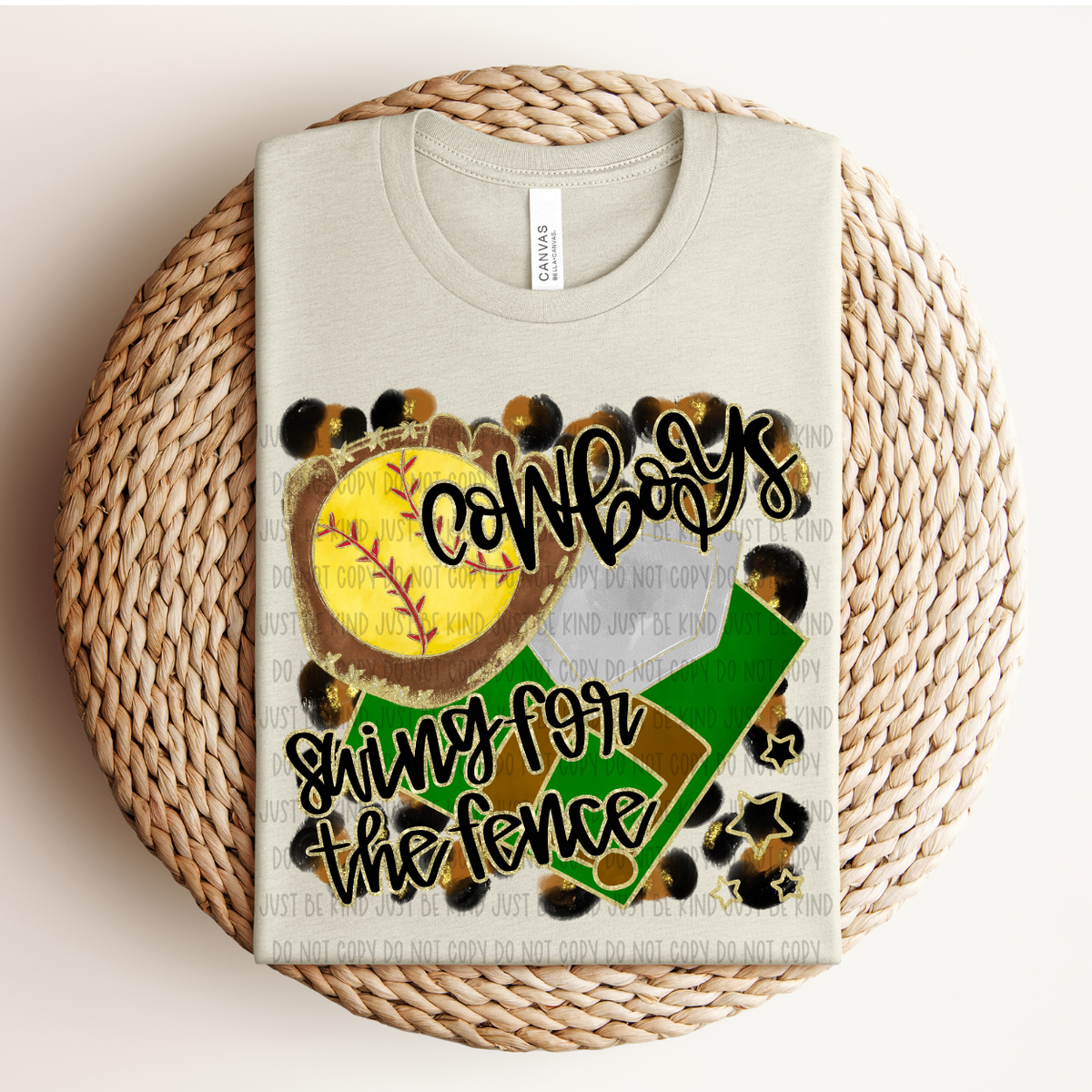 Softball Cowboys Swing For The Fence (Caplinger) 83462 DTF Transfer