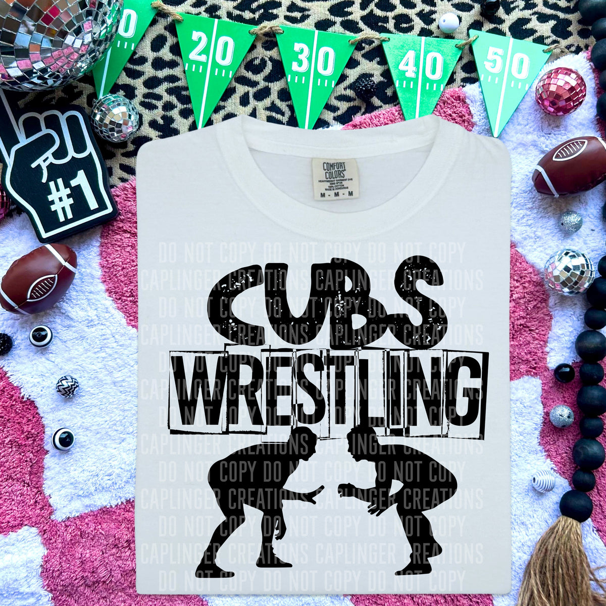 Cubs Wrestling (Caplinger) DTF transfer