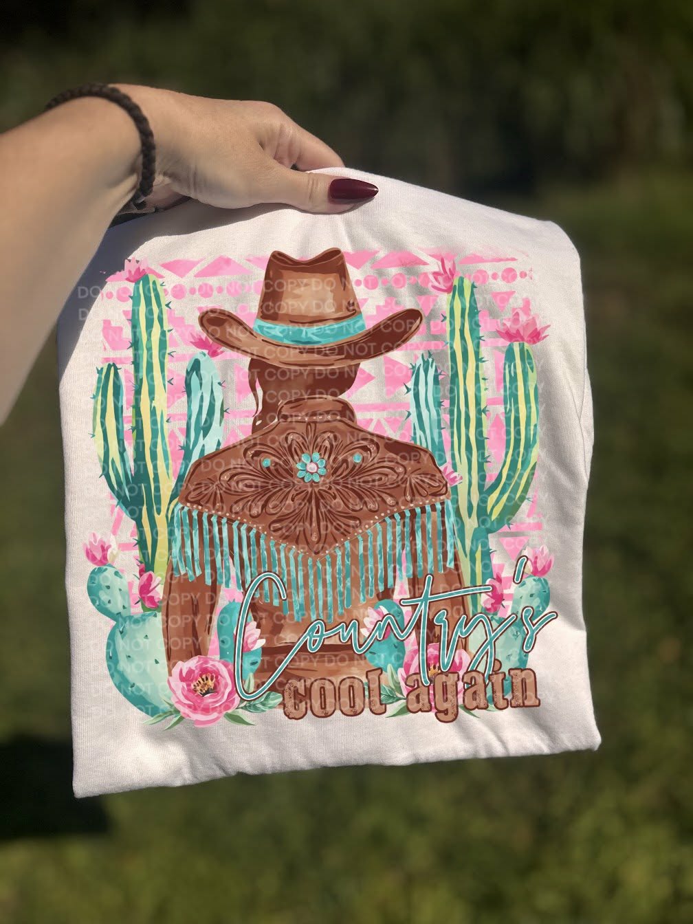 Country’s cool again Cowgirl back (scg) DTF Transfero