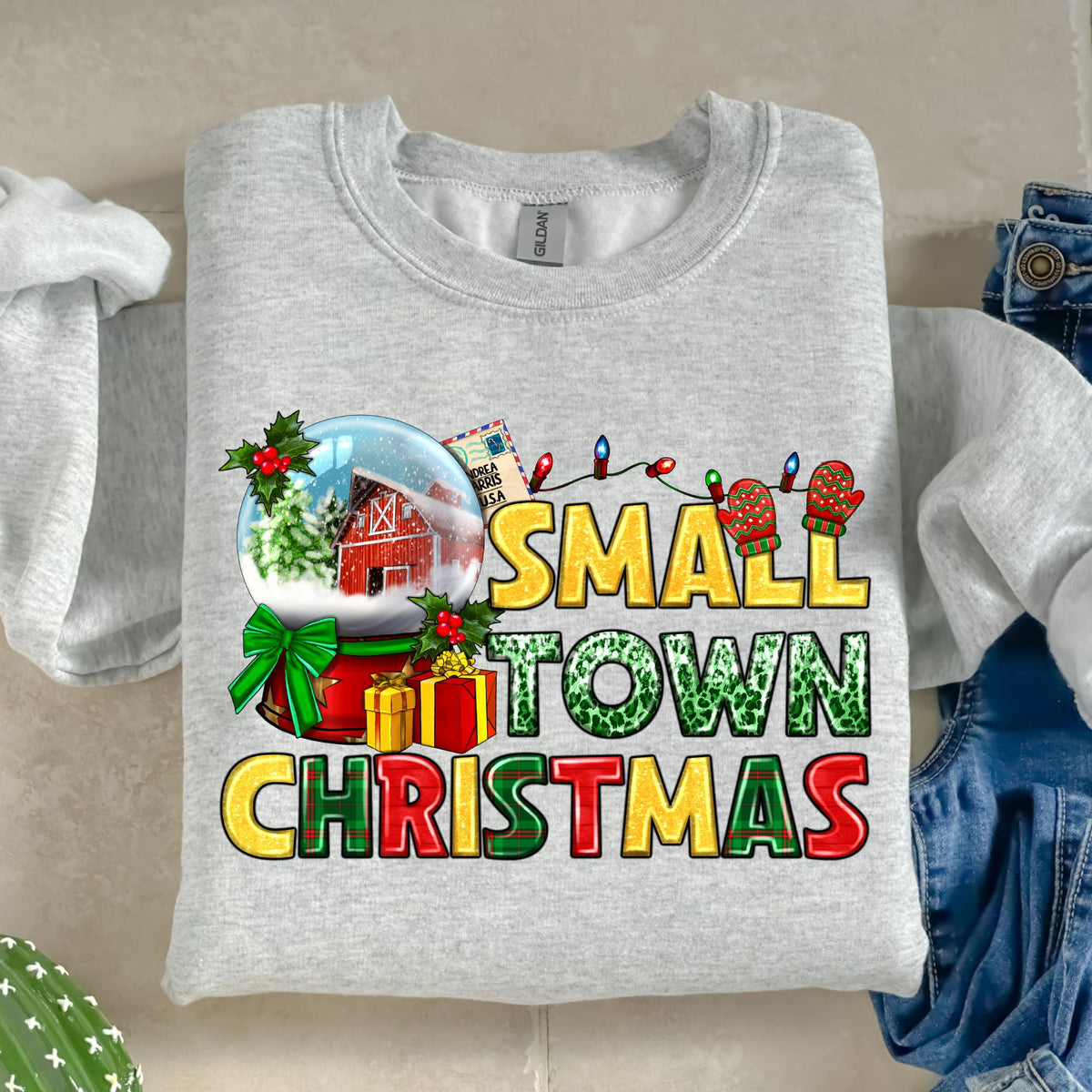 Small Town Christmas-38738-DTF transfer