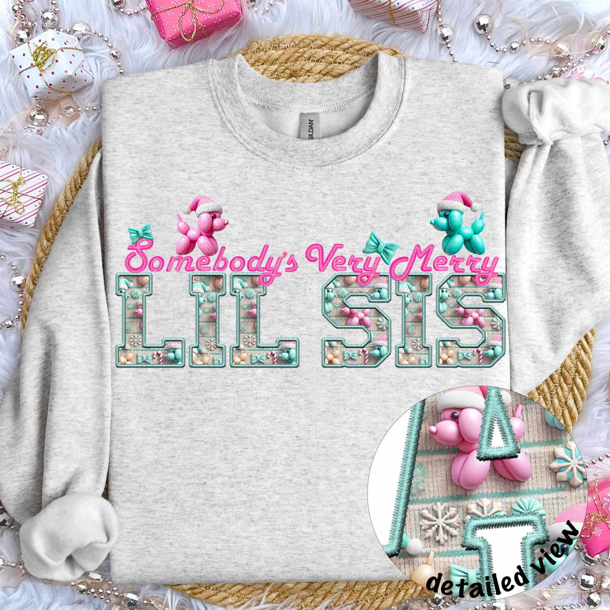 Somebody’s very merry lil sis (HW) 64412 DTF transfer