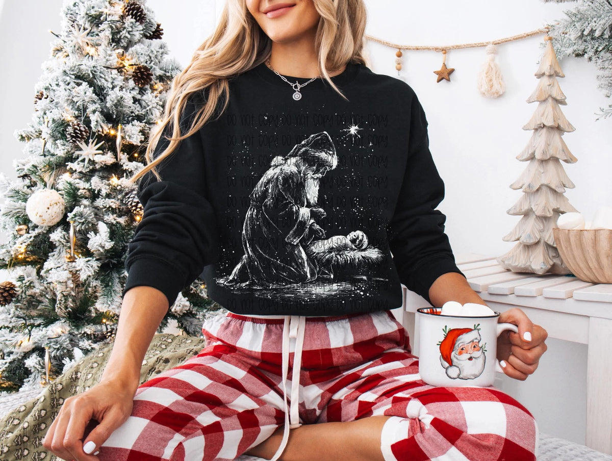 Santa and Baby Jesus (SSD) DTF Transfer