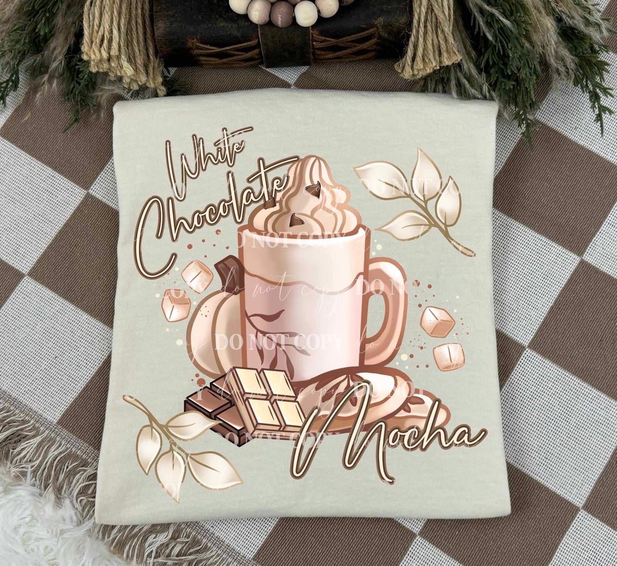 White chocolate mocha 64365 DTF transfer
