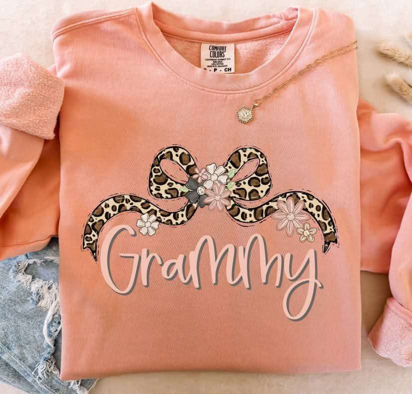 Grammy leopard bow (S&G) 82400 DTF transfer