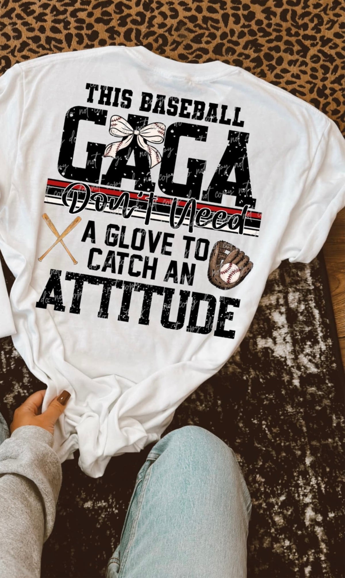 This baseball Gaga don’t need a glove to catch an attitude BOW (VIRGO) 91077 DTF transfer