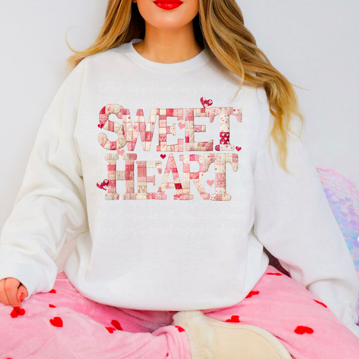 Sweetheart Patchwork font (exclusive) DTF Transfer