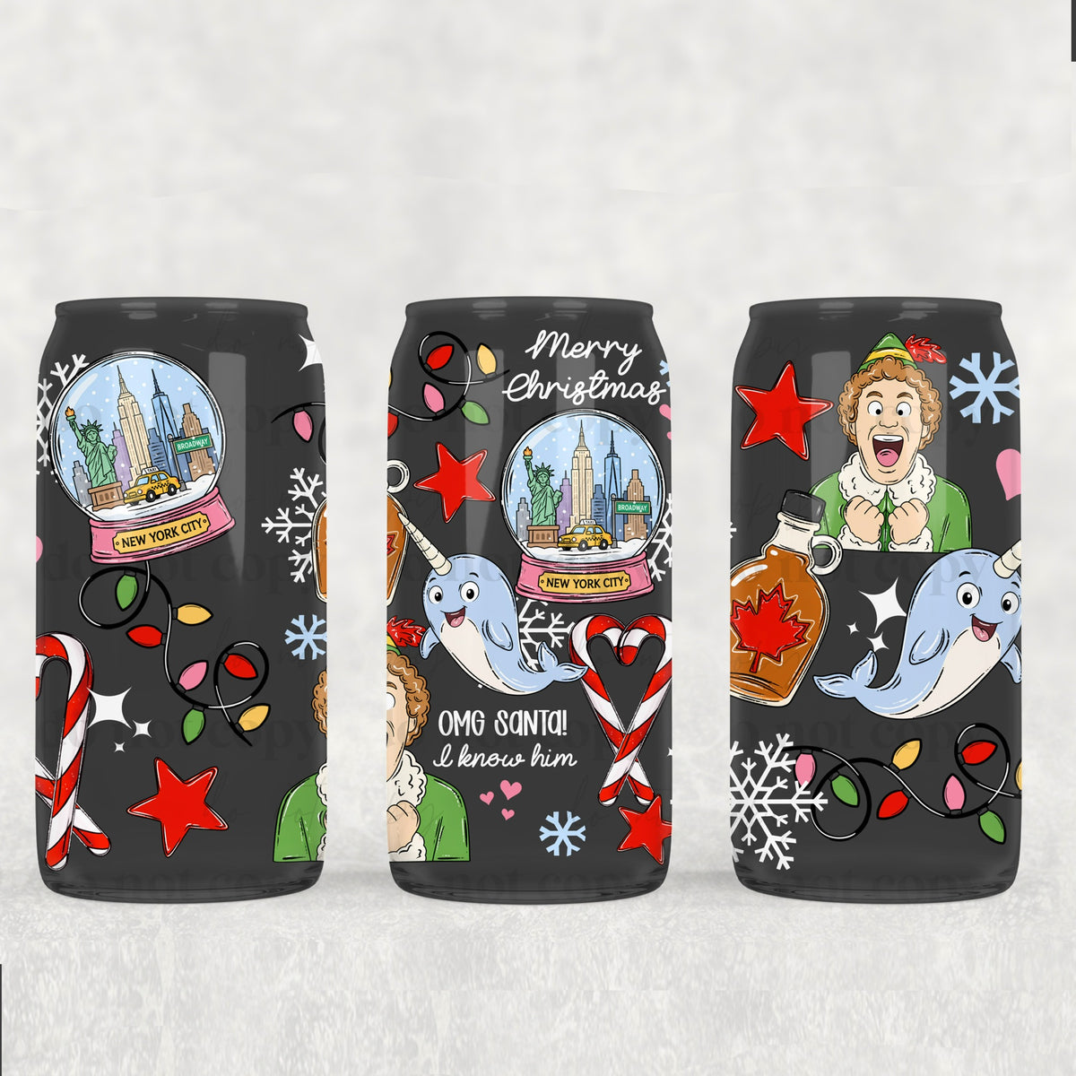 Omg Santa collage (exclusive) UV DTF WRAP