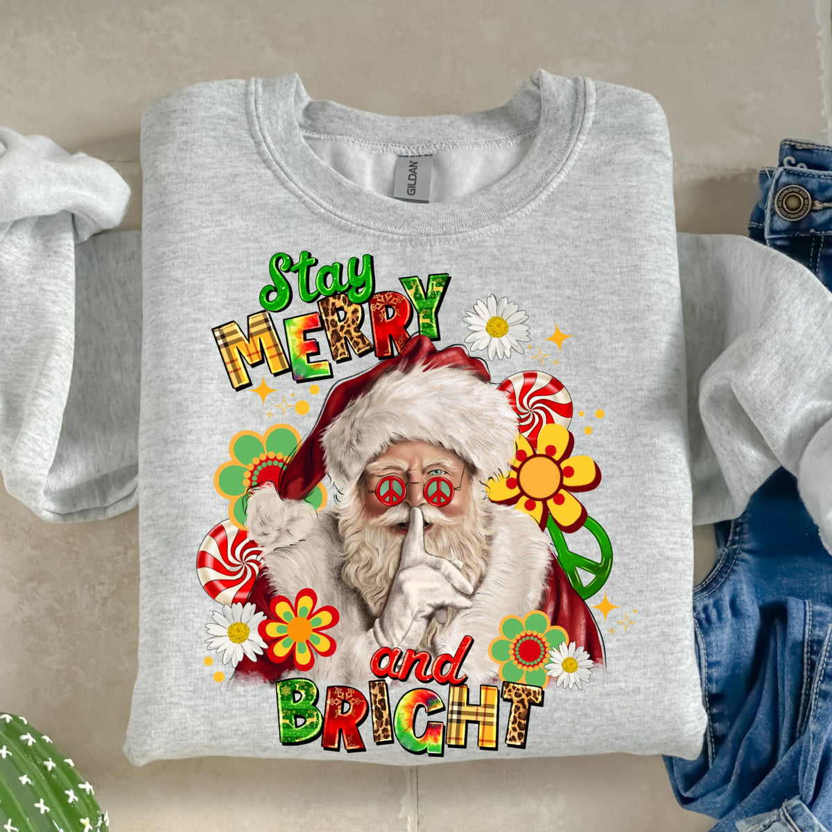 Stay Merry & Bright-38745-DTF transfer