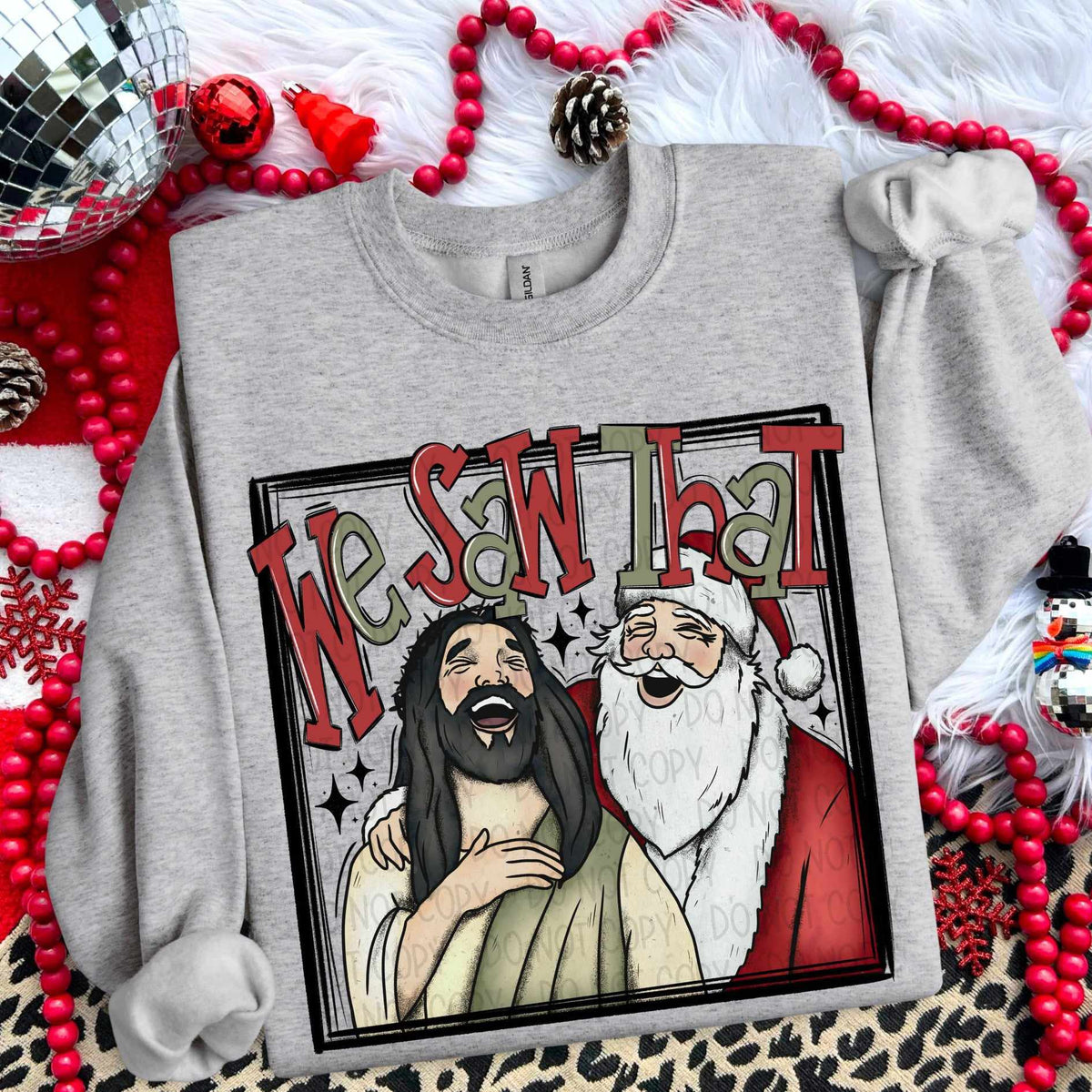 We saw that Jesus and Santa (SW) 67243 DTF transfer