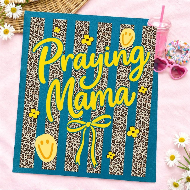 Praying Mama leopard stripes Sunday Special DTF transfer